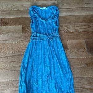 Max Studio Blue Strapless Dress